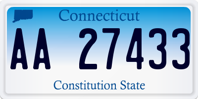 CT license plate AA27433