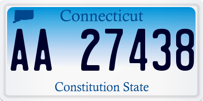 CT license plate AA27438