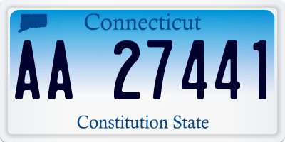 CT license plate AA27441