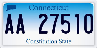 CT license plate AA27510