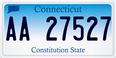 CT license plate AA27527