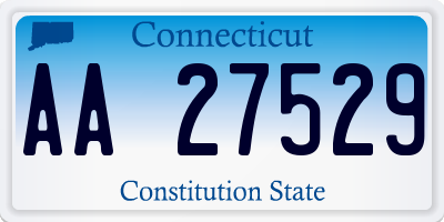 CT license plate AA27529