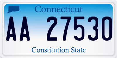 CT license plate AA27530