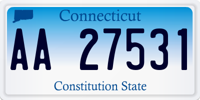 CT license plate AA27531