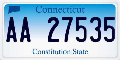 CT license plate AA27535