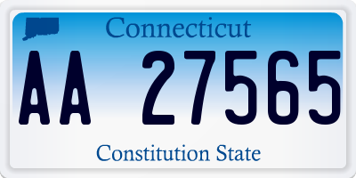 CT license plate AA27565