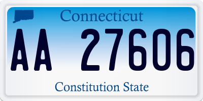 CT license plate AA27606