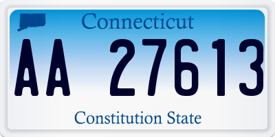 CT license plate AA27613