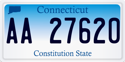 CT license plate AA27620