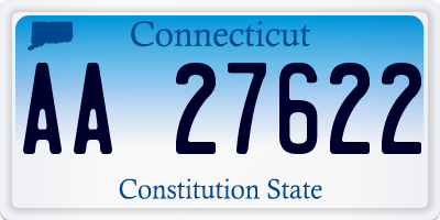 CT license plate AA27622