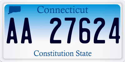 CT license plate AA27624