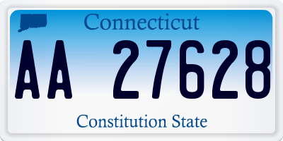 CT license plate AA27628