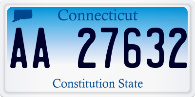 CT license plate AA27632