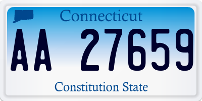 CT license plate AA27659