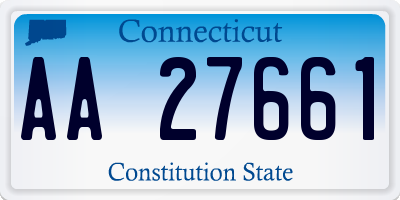 CT license plate AA27661