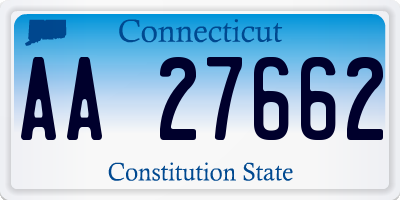 CT license plate AA27662