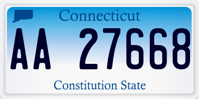 CT license plate AA27668