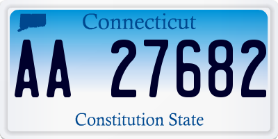 CT license plate AA27682