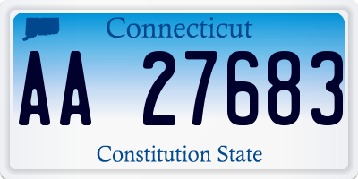 CT license plate AA27683