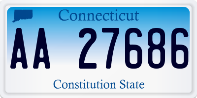 CT license plate AA27686