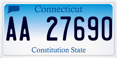 CT license plate AA27690