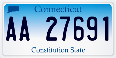 CT license plate AA27691