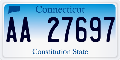 CT license plate AA27697