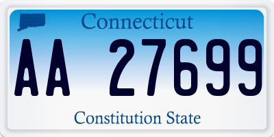 CT license plate AA27699