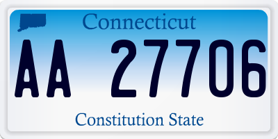 CT license plate AA27706