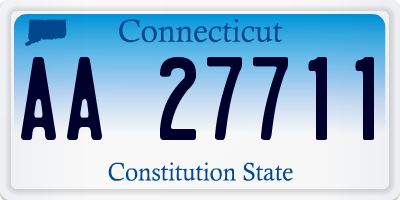 CT license plate AA27711