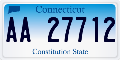 CT license plate AA27712