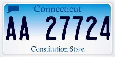 CT license plate AA27724