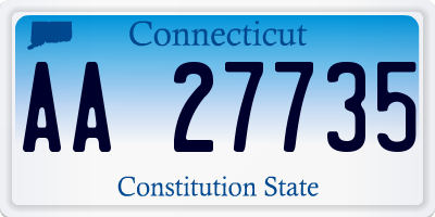 CT license plate AA27735