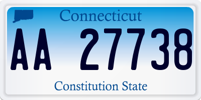 CT license plate AA27738