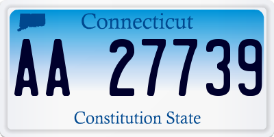 CT license plate AA27739