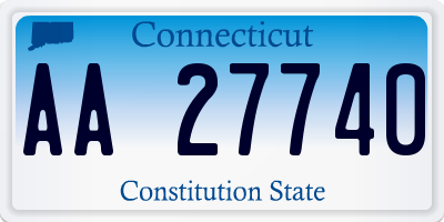 CT license plate AA27740