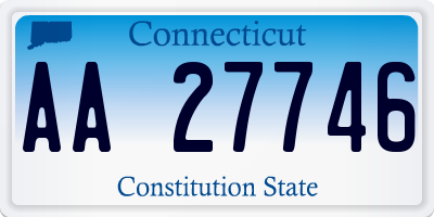 CT license plate AA27746