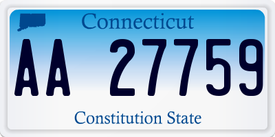 CT license plate AA27759