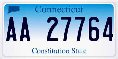 CT license plate AA27764