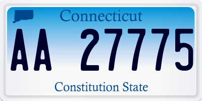 CT license plate AA27775