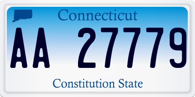 CT license plate AA27779