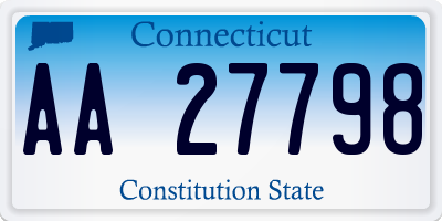 CT license plate AA27798