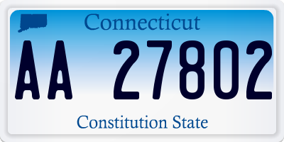 CT license plate AA27802