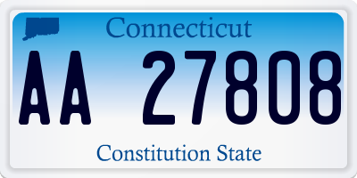 CT license plate AA27808