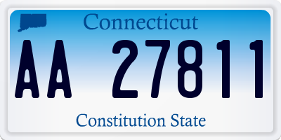 CT license plate AA27811