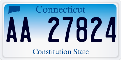 CT license plate AA27824