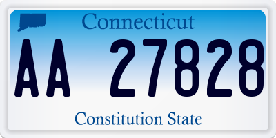 CT license plate AA27828