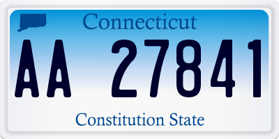 CT license plate AA27841