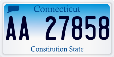 CT license plate AA27858