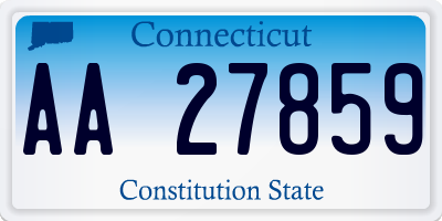 CT license plate AA27859